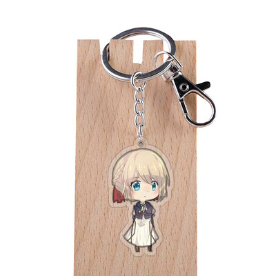 

Anime Violet Evergarden Acrylic Pendant Keychain Key Rings Phone Charm Cosplay