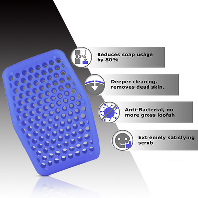 

Gobestart Silicone Soap Sleeve Intelligently Designed Shower Scrubber Clean Brush