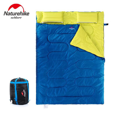 

Naturehike Outdoor Camping 2 People Sleeping Bag & Pillows & Inflator & Carrying Bag