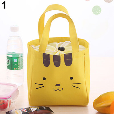 

Insulated Cooler Lunch Bag Canvas Storage Handbag Travel Picnic Carry Tote