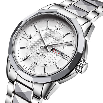 

Casetons new tungsten steel mens watch fashion watch luminous quartz watch waterproof mens watch