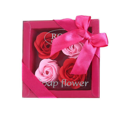 

4pcs Creative Rose Flowers Scented Soap Petal Perfumed Soap Valentine Gift