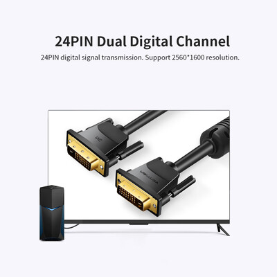 

VENTION DVI HD Cable DVI 241 Male to Male Extension Cable Digital HD Signal for Laptop Projector TV 30m9843ft