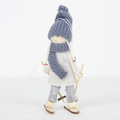 

FUNNYBUNNY Christmas Decorations Creative Christmas Pendant Ski Doll Doll Christmas Tree Pendant Mini Doll