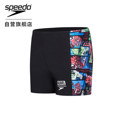 

Speedo speed than childrens swimming trunks boys big boy youth boxer training swim trunks anti-chlorine comfort wear 809530C701 black blue 24