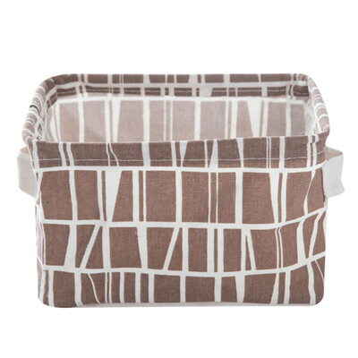 

Collapsible Storage Bin Basket Rectangular Foldable Canvas Fabric Storage Cube Bin With Handles