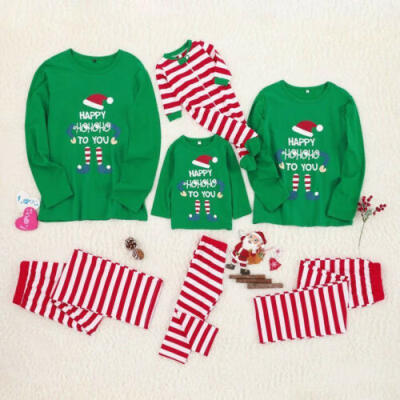 

Family Matching Christmas Sleepwear Women Men Kids Xmas Nightwear Xmas Pajamas