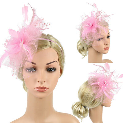 

Women Cocktail Wedding Hats Hairpin Fascinator Lady Party Headpieces Wrap Gift