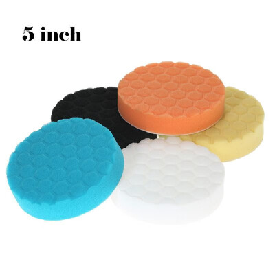 

5PCS Brand New 3" 80mm4" 100mm5" 125mm6" 150mm7" 180mm Car Polishing Pads Waxing Buffing Pad Sponge Kit Set for Car Polisher B