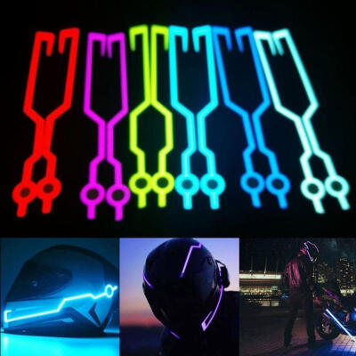 

LED Light Motorcycle Helmet Kit Night Riding Signal Flashing Stripe Bar NEW