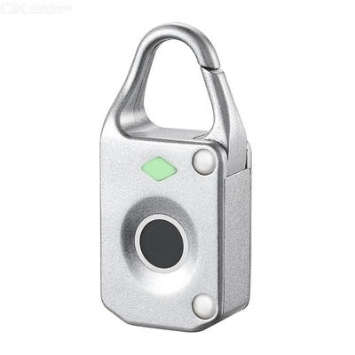 

USB Rechargeable Smart Keyless Fingerprint Lock Waterproof Anti-Theft Security Padlock Door Luggage Case Lock