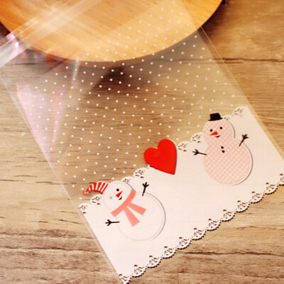 

Christmas Baking Package Self Adhesive Seal Bag Santa Claus Candy Wrapping Bag