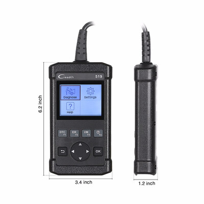 

Beautytreesl Launch Creader 519 Code Reader Scanner full OBDIIEOBD function CR519 same as Creader 5001 AL519 Diagnostic Tool free