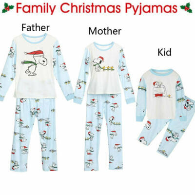

Family Matching Christmas Pajamas Set Women Baby Kids Santa Sleepwear Nightwear
