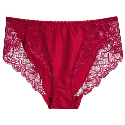 

Women Lace Plus Size Silk Comfortable Breathable Sexy Triangle Briefs Underwear