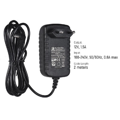 

12V 15A AC Power Adapter for Viltrox L116T L116B L132T L132B VL-162T LED Video Lights 100-240V Wide Voltage