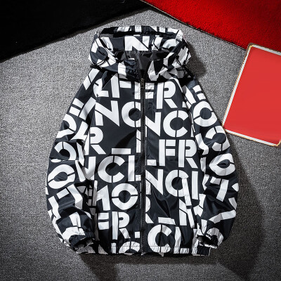 

Men Printed Windbreaker Hoodie Hooded Sweatshirt Zipper Jacket Coat Outwear Tops