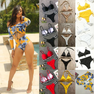 

Women Sexy Lady Bikini Set PushUp Padded Bar Swimwear Swimsuit Bathing Beachwear