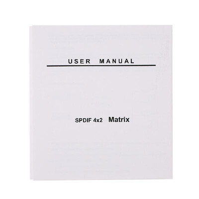 

Digital Premium Quality SPDIFTOSLINK Digital Optical Audio Switcher 42 Matrix Four Inputs Two Outputs