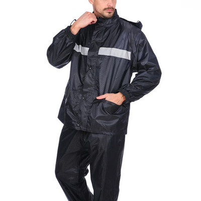 

Mens Waterproof Rain Suit Adult Jacket & Trousers Rain Set Windproof Outdoor NEW