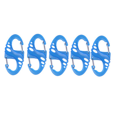 

5PCS Climbing Hook  Type Carabiner Dual Buckle Keychain Mini New