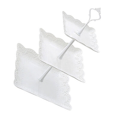 

Three Layer PP Fruit Tray Cake Stand Vegetable Storage Rack Candy Plate Dessert Serving Tray