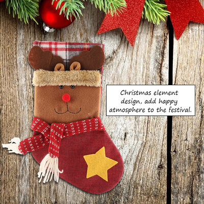 

Non-woven Fabric Christmas Element Long Sock Hanging on Christmas Tree Party DecorNon-woven Fabric Sock