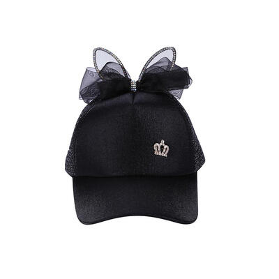 

Kids Casual Cute Baseball Cap Visor Sun Shade Hat with Silk Ribbon Ears