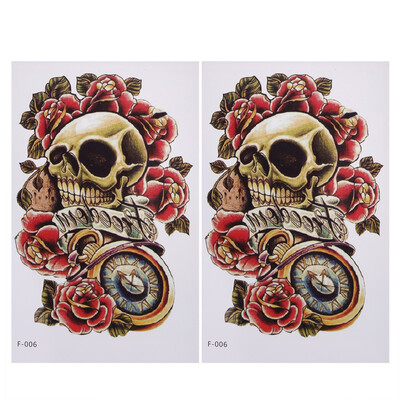 

Fashion Skeletal Flower Temporary Tattoo Stickers Waterproof Body Art Decor