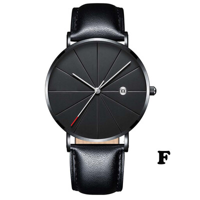 

〖Follure〗Simple And Unobtrusive Business Leather Strap Casual Mens Quartz Watch