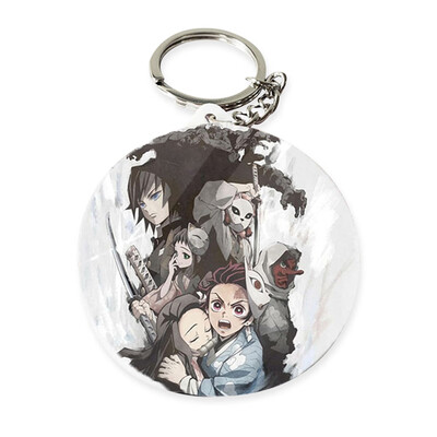 

CAR-TOBBY Anime Kimetsu no Yaiba Acrylic Keychain Keyring Cute Pendant