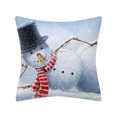 

Siaonvr Christmas Pillow Case Glitter Polyester Sofa Throw Cushion Cover Home Decor
