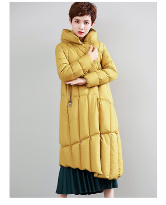 

Thickened down jacket womens long 2018 winter wear new style stand collar warm Korea version fashion loose large size coat