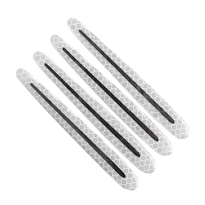 

4pcs Car Door Handle Safety Stickers Reflective Warning Strips Decal Auto Trim