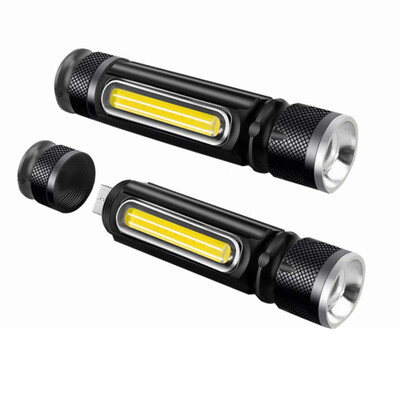 

ZHISHNUJIA 800LM USB Rechargeable Tactical Flashlight 2PCS