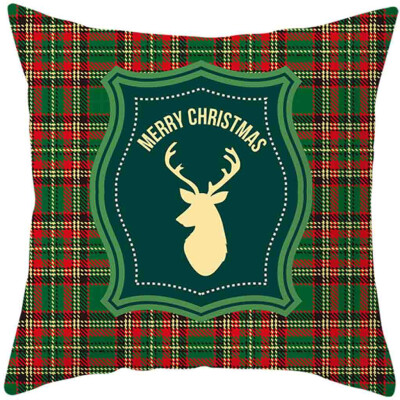 

Siaonvr 2020Merry Christmas Pillow Cases Cotton Linen Sofa Cushion Cover Home Decor