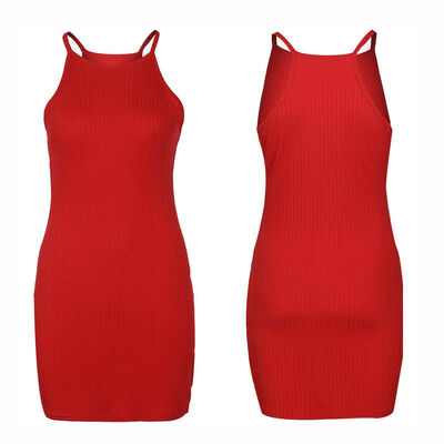 

Women Summer Sleeveless Bodycon Cotton Party Evening Cocktail Short Mini Dres