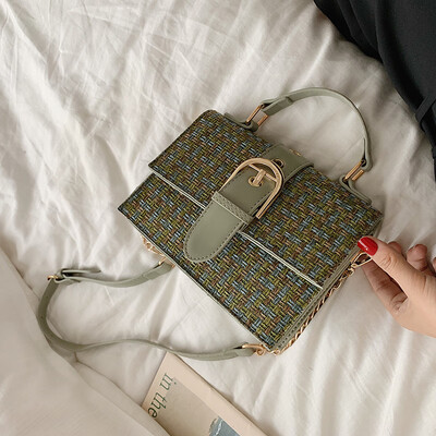 

Womens bag 2019 new high-end bag texture chain bag net red packet summer small fresh woolen Messenger bag