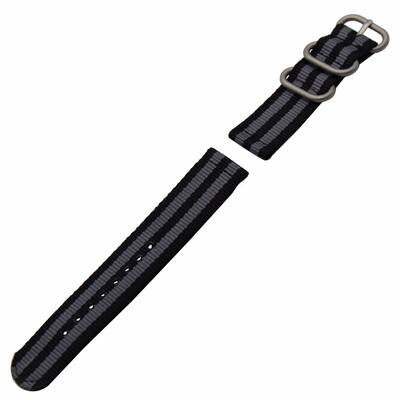 

〖Follure〗24mm Military Nylon Wrist Band Strap For Watch Stainless Steel Buckle