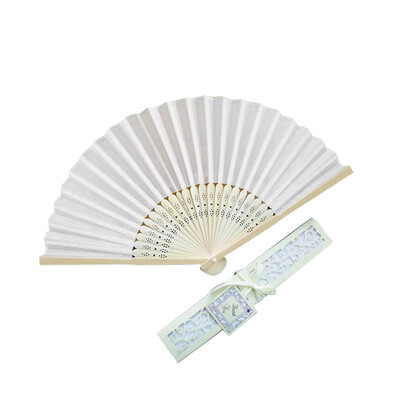 

〖Follure〗Stunning Silk Fans With Gift Box Wedding Favours Beach Party