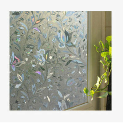 

3D No Glue Static Removable Home Decorative Privacy Window Films Frosted Clings