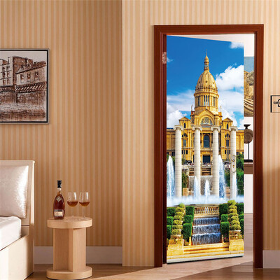 

Gobestart Door Sticker Decorative Painting Bedroom Living Room TV Wall Decoration