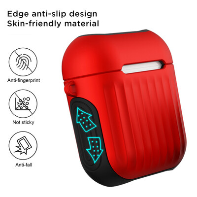 

Airpods Protective Case for AirPods 1 Wired 2-in-1 Silicone Suitcase Creative Anti-fall Shockproof Protective Case Purple