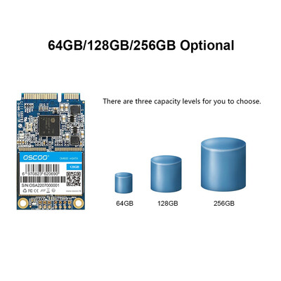 

OSCOO mSATA 6Gbs 128G Internal Solid State Drive Mini mSATA SSD Disk for Laptop Computers