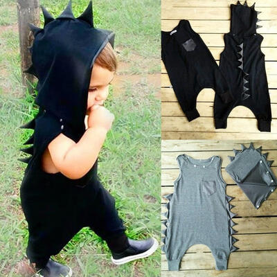 

Lovely Kids Baby Boys Girls Dinosaur Romper Jumpsuit Bodysuit Clothes Outfits