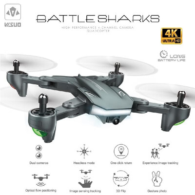 

VISUO XS816 Drone with Camera 4K Wifi FPV Optical Flow Positioning Gesture Photography Foldable Quadcopter Altitude Hold Drone