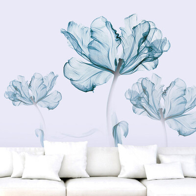 

Decors Sticker Wall Paper Adhesive Flower Print Kitchen Cabinet Bedroom Backdrop