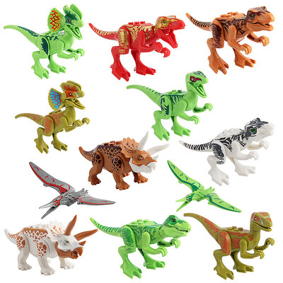 

12pcs Dinosaur Building Blocks Toys Kids DIY Assembly Wildlife Figures Toys Baby Preschool Dinosaur Model