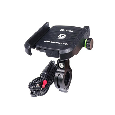 

Motorcycle Bicycle Phone Holder Handlebar Clip Stand Bike Stand Aluminum Mount Motobike QC30 Fast Charging Bracket 360 Rotating G