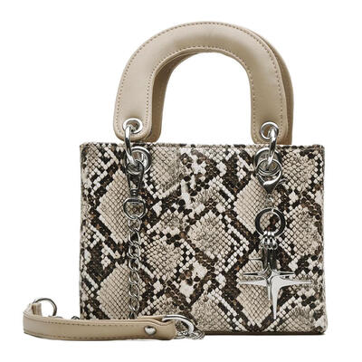 

Snake Print Shoulder Handbags Women Leather Chain Crossbody Top-handle Bags